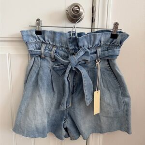 NWT! Denim Paperbag Waist Women Shorts
